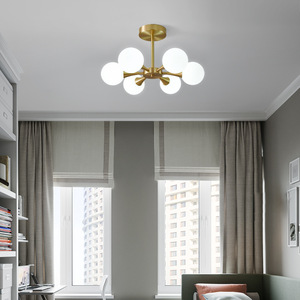 BGST haute translucide multi-tête Cottage salon pendentif lumière chaude et romantique chambre étude lustre en verre - Product Image 4