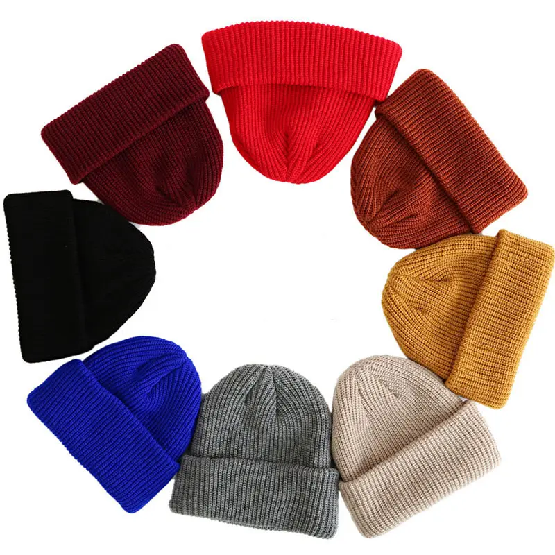 Wholesale Knitted Hats Embroidered Logo Warm custom beanie embroidery Winter Hat