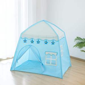 <span class=keywords><strong>Tente</strong></span> de jeu pour enfants de 4 à 6 ans, style château de princesse, couleur rose clair et bleu, pour 1 à 2 personnes, intérieur/extérieur, grand espace - Product Image 5