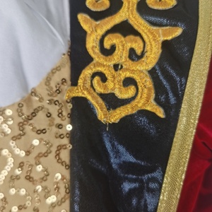 Abito da ballo in velluto rosso Costume da ballo Jazz per danza classica - Product Image 4