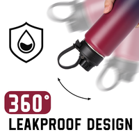 Bouteille d'eau isotherme en acier inoxydable à double paroi, personnalisable avec logo, pour extérieur et intérieur, anti-fuite, sans BPA, avec paille