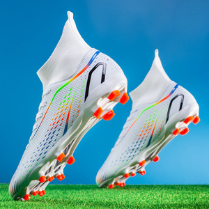 <span class=keywords><strong>Botas</strong></span> de Fútbol de Caña Alta con Tacos Largos Antideslizantes, Zapatos de Fútbol con Forro de Malla para Entrenamiento en Césped Artificial - Product Image 1