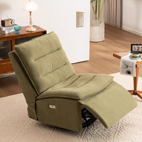 Fauteuils électriques pivotants de luxe modernes pour salon, fauteuils à bascule en velours pour adultes, canapé relaxant capitonné, design de mobilier paresseux