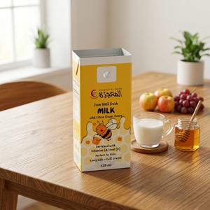 Eco-Friendly Recycled Materials Square <strong>Milk</strong> <strong>Boxes</strong> Coated Paper Food Grade Mailer <strong>Boxes</strong> Custom Logo Food Packaging Source Factory - Product Image 1