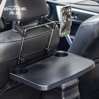 Table pliante multifonctionnelle en ABS pour voiture, plateau pour siège arrière, volant, réglable en hauteur et en angle, bureau portable, support de téléphone, SUV, camion