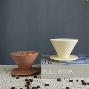 กรวยกรองกาแฟเซรามิคทรงกรวยเพ้นท์มือ สีไล่ระดับ พอร์ซเลน แบบพับได้ อุปกรณ์ชงกาแฟ - Product Image 4