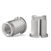 Self Locking Opposite Helical Knurl Brass Insert with Slot for Automotive Component Buyer