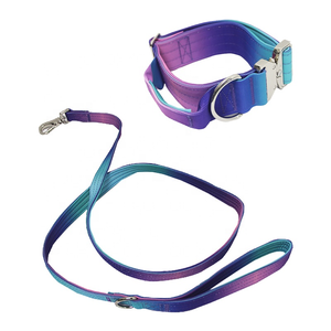 Özelleştirilmiş lüks moda naylon geniş köpek tasması kravat boya degrade renk 5CM yakın kontrol taktik yaka - Product Image 6