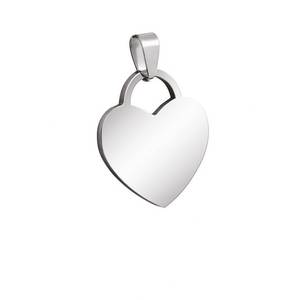 Colgante de Corazón de Acero Chapado en Oro de 20x15mm, Estilo Religioso Lindo, Amuleto Religioso, Joyería de Cristal Impermeable con Patrón Numérico - Product Image 1