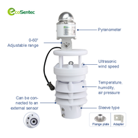 Ecosentec-Sensor Ultrasónico de Viento/Temperatura/Humedad/Presión/Lluvia/Radiación Solar/Polvo, RS485, con Salida de 1 a 2, 2, 1, 2, 1, 1, 2