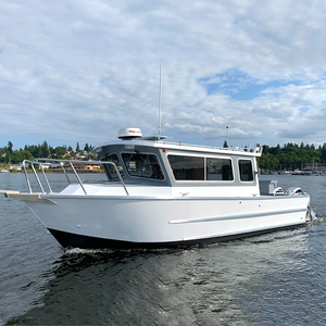 Grand bateau de pêche à toit rigide soudé en aluminium d'usine avec cabine nouvelle condition péniche de débarquement pour une utilisation de divertissement - Product Image 3