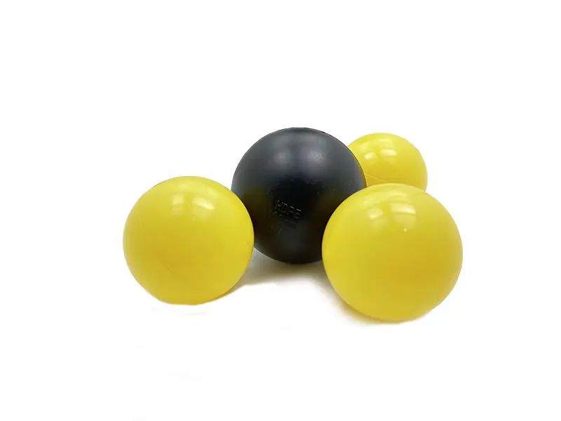 Bola plastik berongga kepadatan tinggi 80MM bola berongga kuning polietilen