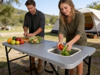 Table pliante en HDPE la plus vendue avec évier