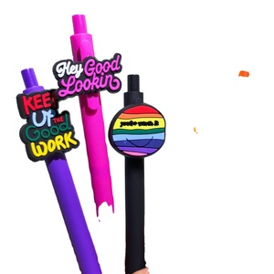 Bolígrafo de Gel de Punta Fina de 0.5 mm de Alta Calidad, Diseño de Dibujos Animados, Impresión UV, Plástico de Precisión con Brillo, Tinta Negra, para Oficina y Escuela - Product Image 3