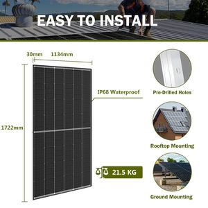 Panel Solar Bifacial Flexible Tipo N <span class=keywords><strong>JA</strong></span> <span class=keywords><strong>410W</strong></span> 420W 435W en Oferta, Disponible en Stock, para Sistemas de Energía Doméstica BIPV - Product Image 4