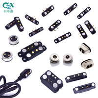 Conector de Carga Magnético de Alta Corriente de 2 Pines para PCB, Tipo Pogo Pin, de Cobre, 2.54 y 4.0 mm, 5V2A/12V5A, 10A, del Fabricante