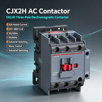 DELIXI CJX2H-3211 Contactor Magnético Trifásico de CA 32A 24V-380V Bobina 50/60Hz Interruptor Electromagnético Industrial para Control de Motor de CA