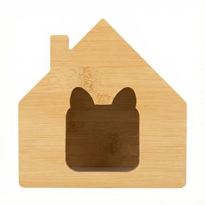 Casa de Bambú para Hámsters, Refugio para Mascotas Pequeñas, Diseño de Madera Natural Transpirable - Product Image 1