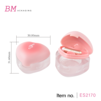 Emballage de pot de maquillage à double couche en forme de coeur pour fard à joues et lèvres pot de fard à joues personnalisé conteneur de parfum solide vide