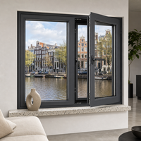 Fenêtres à battants en aluminium, double vitrage, économie d'énergie, pour projets d'appartements européens