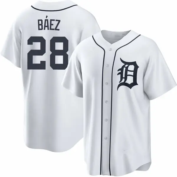 2023 New Stitched Baseball Jersey Detroit Tiger #28 Javier Baez Top Embroidery