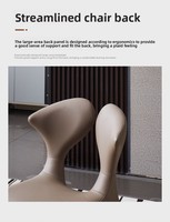 Chaise de salle à manger minimaliste de style italien, luxe léger, revêtement en cuir, structure en acier, accoudoirs, pour la maison, salons de thé, accueil des invités