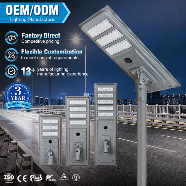 2026 New Sensing Aluminum 300W 400W 500W Light 90Ah High Capacity Battery Outdoor Garden Household Led Solar Street Light