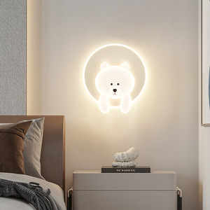 Lampada da parete a Led camera da letto comodino creativo orso del vento lampada da parete carina decorazione per <span class=keywords><strong>bambini</strong></span> lampada da parete a nuvola per camera all'ingrosso - Product Image 1