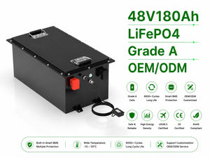 Batterie au lithium de stockage d'énergie 48V/51.2V 180Ah 9216Wh 1C avec BMS BT intégré pour applications solaires, télécommunications, voiturettes de golf, karting LFP48100 Factor - Product Image 4
