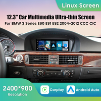 Radio para Auto con Sistema Linux de 12.3 Pulgadas para BMW Serie 3 E90 E91 E92 2004-2012, Sistema CCC CIC, Reproductor Multimedia, Navegación GPS, Carplay Inalámbrico