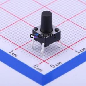 TC-1102-C-K-B Tactile Switch Through hole Component THT-4P,6x6mm Switch Single Pole Single Throw Round Button 2.6N Through Hole - Product Image 1