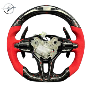 Accessoires intérieurs de voiture personnalisés Volant chauffant en fibre de carbone forgée avec LED pour <span class=keywords><strong>Hyundai</strong></span> Elantra N I30N I20N 2019-2025 - Product Image 1