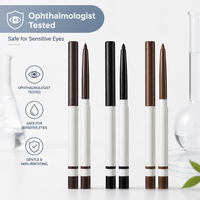 Crayon Eyeliner Gel Imperméable à Glisse Lisse, Pigment Noir Intense, Longue Tenue Anti-Bavures pour une Utilisation Toute la Journée