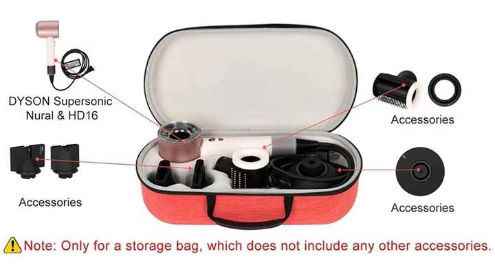 Durable Travel Case for Dyson Hair Dryer - Shockproof & Lightweight