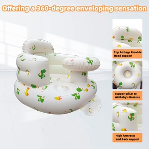 Upgrade Modern Plush PVC Comfortable <b>Inflatable</b> Baby Shower Chair Animal Design <b>Sofa</b> Living Room Dining Bathroom Bedroom School - Product Image 4