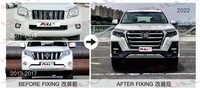 Pièces détachées automobiles Phares de capot avant et arrière pour Toyota Prado 2011-2017 Upgrade to 2022 Year Police-man