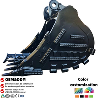 Godet d'excavatrice robuste pour CAT 349 Komatsu PC500 |   Acier résistant à l'usure de 40 à 55 tonnes, usine OEM ODM