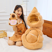 Ensemble d'oreiller en peluche en forme de capybara détachable mignon jouets en peluche