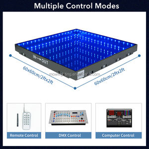MOWL Manyetik Kablosuz Taşınabilir Dans Pisti Işığı RGB 3D Sonsuz Parti Sahne LED Dans Pisti Işığı Düğün Parti Sahnesi için Aydınlatmalı - Product Image 2