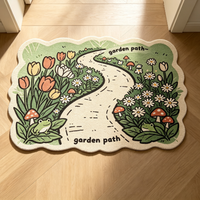 Tapis de sol antidérapant en PVC pour entrée domestique, découpé en dalles de moquette et tapis de porte d'entrée à motif de dessin animé