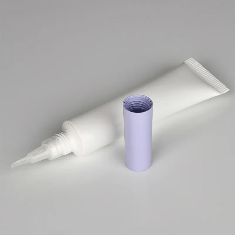 Tubo de plástico cosmético de espátula suave personalizado de 30ml con aplicador de TPE para embalaje de esmalte de uñas y crema de ojos