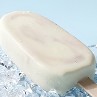 Popsicle au lait de datte rouge sucré, riche et crémeux avec vraie spirale de jujube pour la vente en gros aux pâtisseries