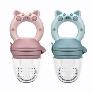 Silicone Baby Pacifier China Supplier New Hand-bell design fresh vegetable fruit feeder pacifier baby food feeder