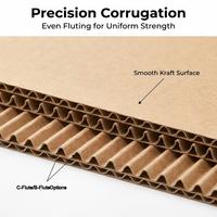 Caja de Cartón Corrugado Reutilizable, Impermeable, Biodegradable y Ecológica de 3 mm para Transportar y Almacenar Diversos Productos