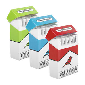 Prix d'usine – Lot de 10 tees de golf en bambou, emballage personnalisé type boîte à cigarettes, tees de golf en bois de bambou de 83 mm - Product Image 1