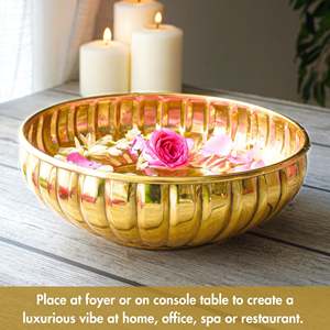 Plateaux décoratifs Jasmine Glow en métal Urli, petit centre de table élégant pour la décoration de la maison, ethnique, traditionnel, moderne, fait à la main - Product Image 3