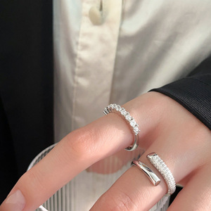 S925 <b>Sterling</b> <b>Silver</b> <b>Ring</b> With Zircon Pav Setting Classic Design For Women's Everyday Wear - Product Image 1