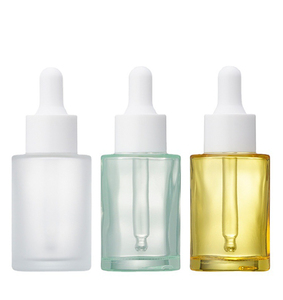 30ml 1oz Cosmetic Skin Care Essential Oil Serum Facial Cleanser <b>Dropper</b> Glass <b>Bottle</b> Screen Printed Luxury Eco-friendly Flat - Product Image 4
