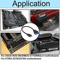 Câble d'extension adaptateur USB 3.1 Type-E mâle IDC20P mâle, 20 broches, 20 cm, conducteur en cuivre nu isolé PVC, 12V, pour ordinateur