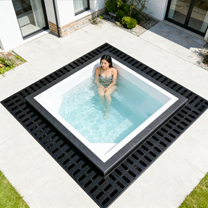 Piscine SPA intégrée en fibre de verre avec mosaïque pour jardin de villa, piscine hors sol pour villa. - Product Image 3
